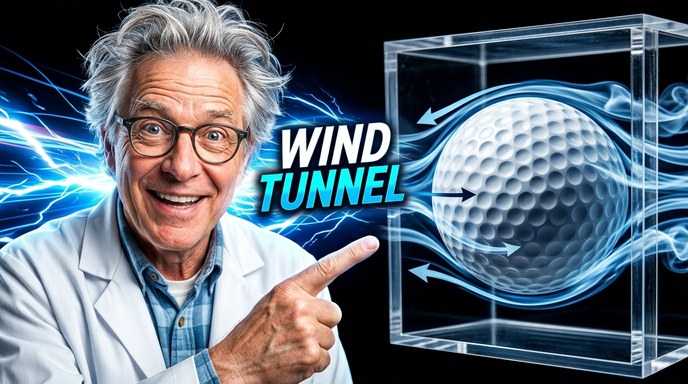 Why Golf Balls Have Dimples (Wind Tunnel Test)